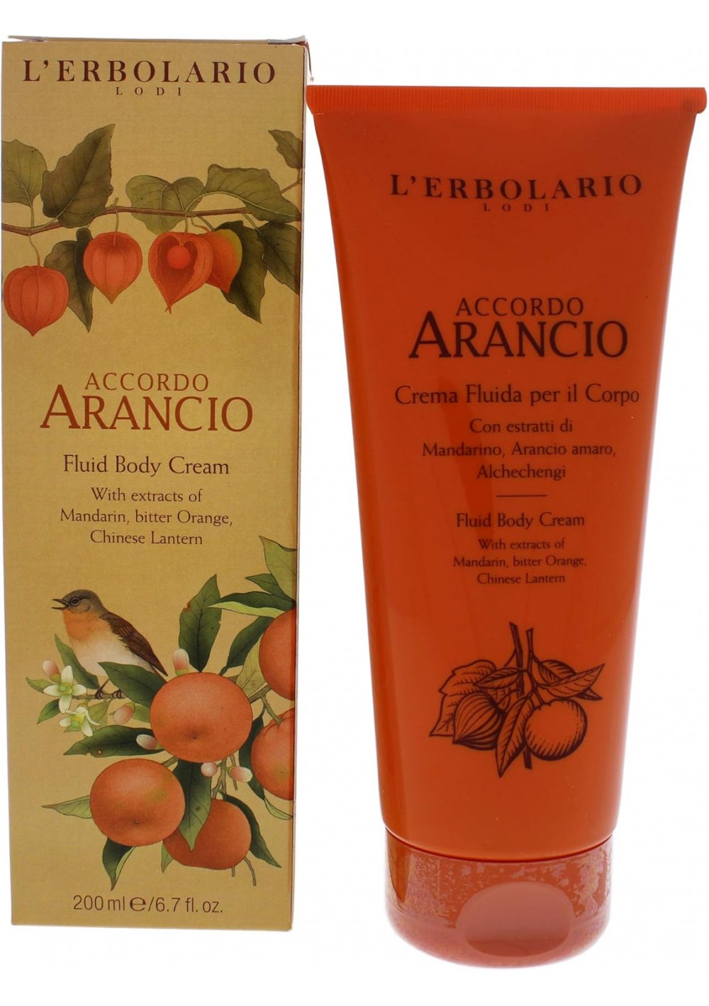 L'Erbolario Crema Corpo Accordo Arancio - Crema Corpo, 200 mL - L'Erbolario