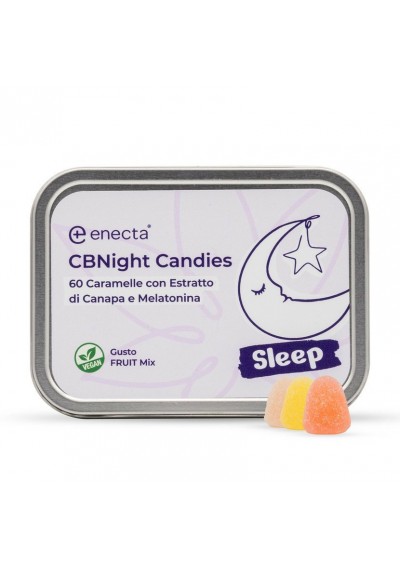 CBNight Caramelle per il sonno 60 pz, 300 mg CBD, 9 mg Melatonina, 120 g - Enecta