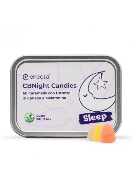CBNight Caramelle per il sonno 60 pz, 300 mg CBD, 9 mg Melatonina, 120 g - Enecta