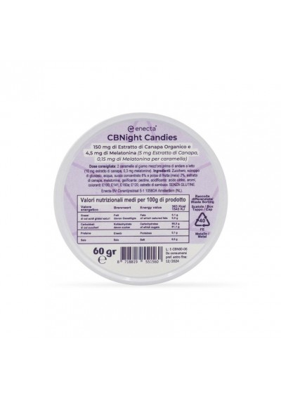 CBNight Gummies 30 pcs, 150 mg CBD, 4.5 mg Melatonin, 60 g - Enecta
