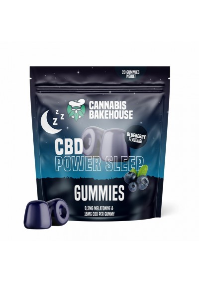 CBD Power Sleep Gummies, 300 mg, 20 pcs x 15 mg CBD, 58 g - Cannabis Bakehouse