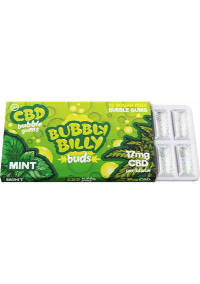 Bubbly Billy Buds CBD Chewing Gum Mint 204 mg CBD - Billy Buds