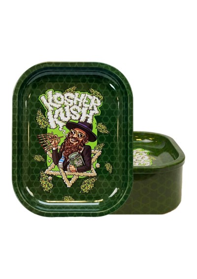 Best Buds Thin Box Vassoio Per Arrotolare Con Contenitore Kosher Kush 18 x 14 cm - Accessori, Vassoi - Best Buds