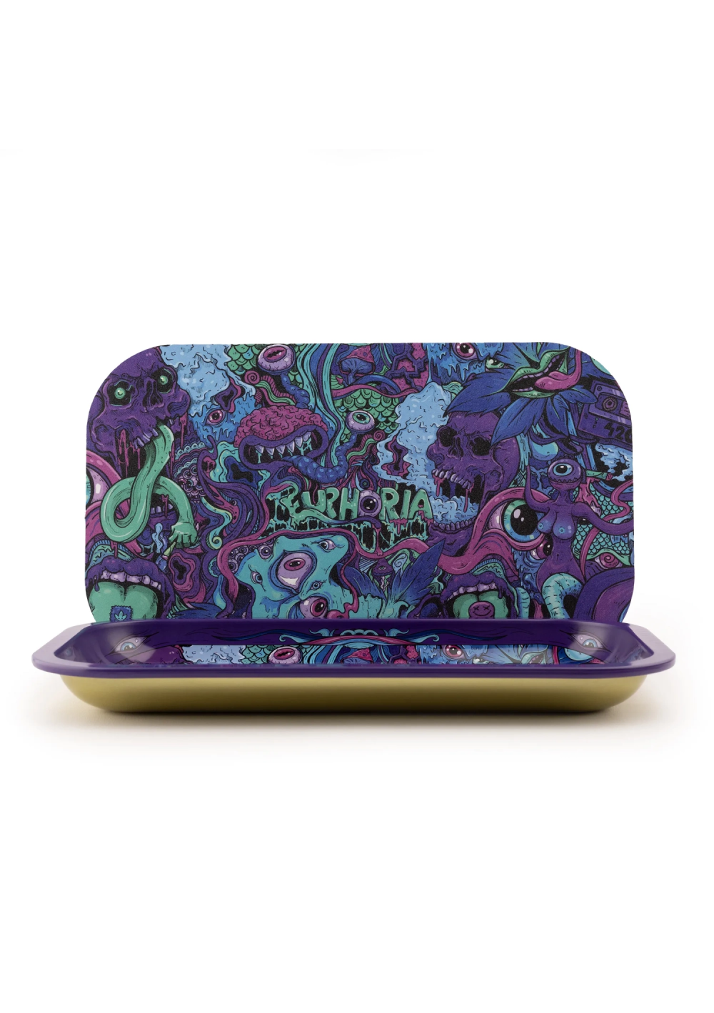 Set Vassoio con Coperchio Magnetico Psychedelic - 27 x 16 cm - Euphoria