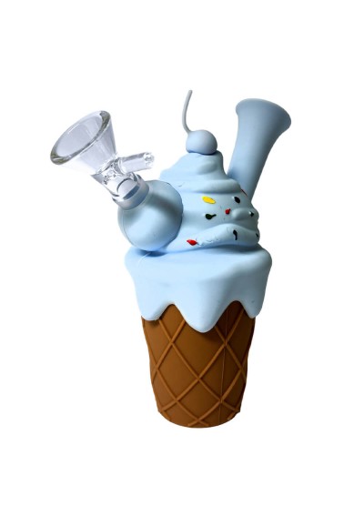 Pipa In Silicone Cono Gelato Blu 14 cm – Simply Green