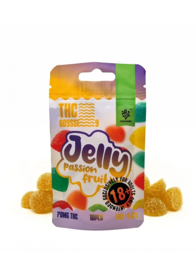 THC Odyssey Jelly - Passion Fruit, 70mg THC, 10pcs - Czech CBD