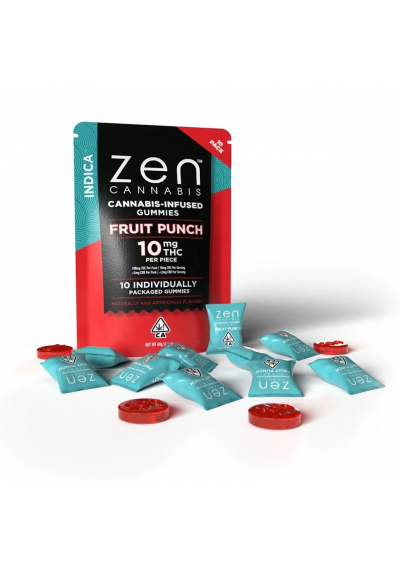 Zen CBD THC+ Gommose Indica Fruit Punch,...