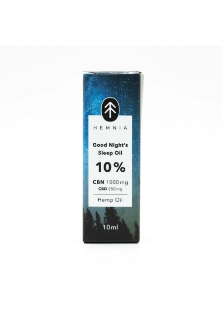Good Night´s Sleep Hemp Oil 10%, 1000 mg CBN, 250 mg CBD, 10 ml - Hemnia