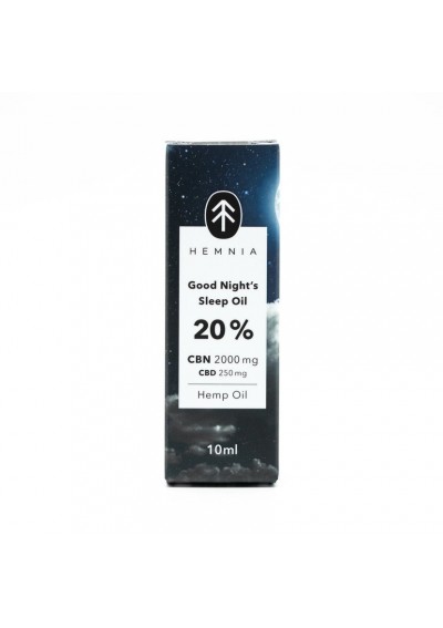 Good Night´s Sleep Hemp Oil 10%, 1000 mg CBN, 250 mg CBD, 10 ml - Hemnia