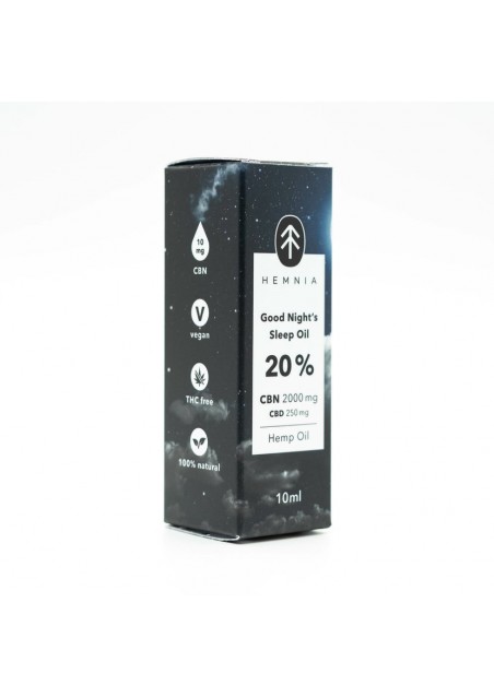 Good Night´s Sleep Hemp Oil 10%, 1000 mg CBN, 250 mg CBD, 10 ml - Hemnia