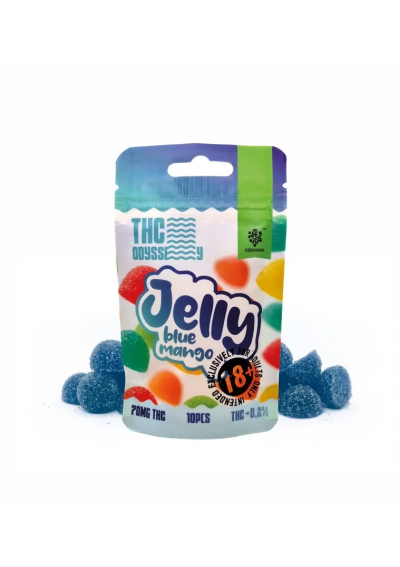THC Odyssey Jelly - Gommose Blue Mango, 70mg THC 10pcs - Czech CBD