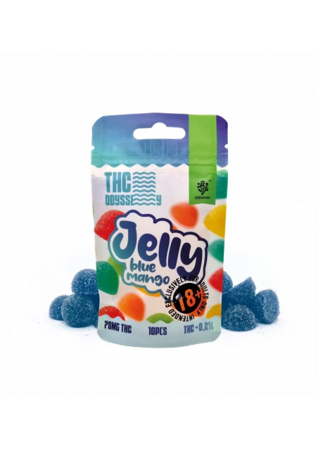 THC Odyssey Jelly - Blue Mango, 70mg THC, Gummies 10pcs - Czech CBD