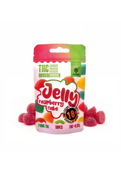 THC Odyssey Jelly - Raspberry Cake, 70mg THC, Gummies 10pcs - Czech CBD