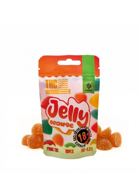THC Odyssey Jelly - Orange, 70mg THC, Gummies 10pcs - Czech CBD