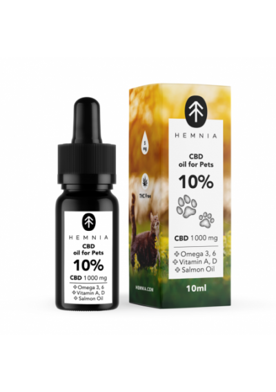 'Hemnia CBD in Olio di Salmone per Animali 10%