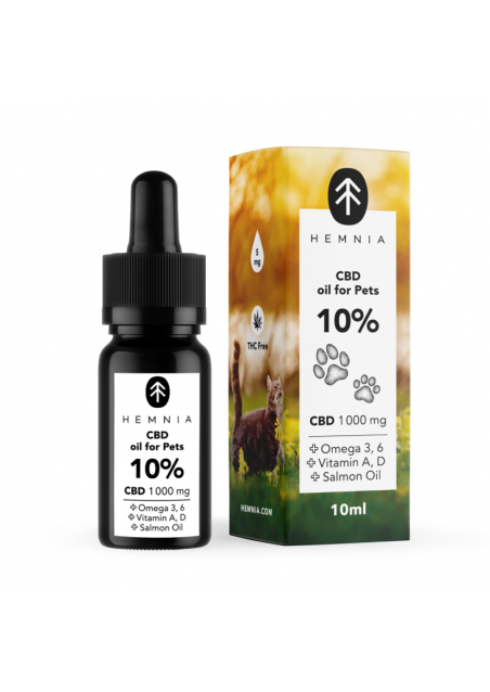 'Hemnia CBD in Olio di Salmone per Animali 10%