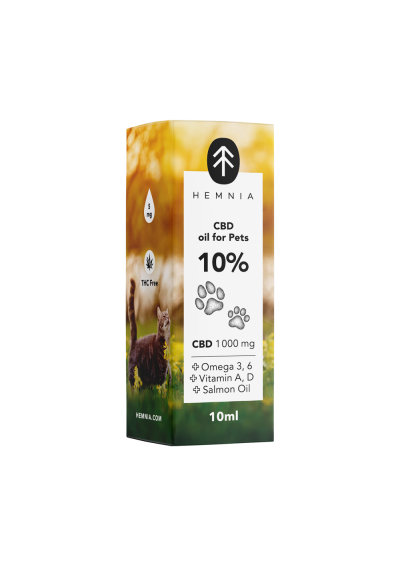 CBD in Olio di Salmone per Gatti 5%, 1000 mg, 10 ml - CBD  for Pets - Hemnia
