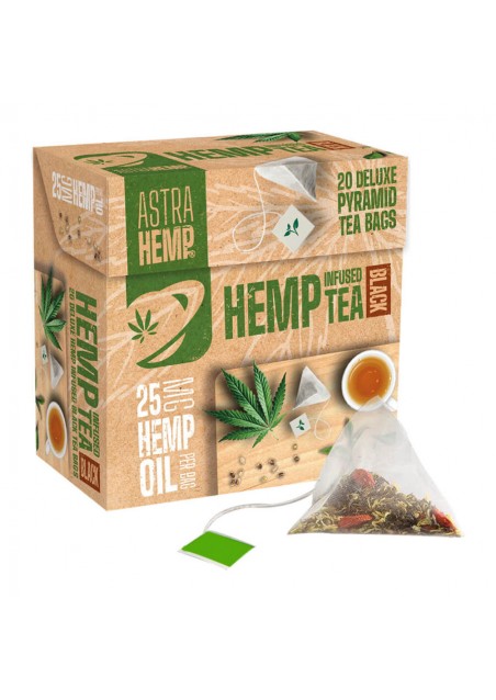 Astra Hemp Tè Nero alla Cannabis con 25mg Olio di Canapa