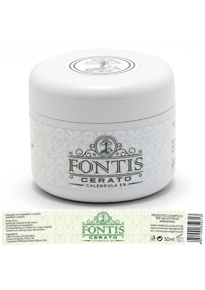 FONTIS Calendula Unguento - 50ml - Emorroidi, Ragade Anale e al Seno, Punture, Dermatite, Calli, Cicatrizzante