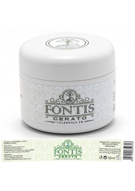 FONTIS Calendula Unguento - 50ml - Emorroidi, Ragade Anale e al Seno, Punture, Dermatite, Calli, Cicatrizzante
