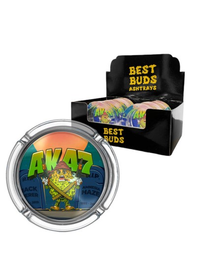 Glass Ashtray AK 47 - Large, 10x4 cm- Best Buds