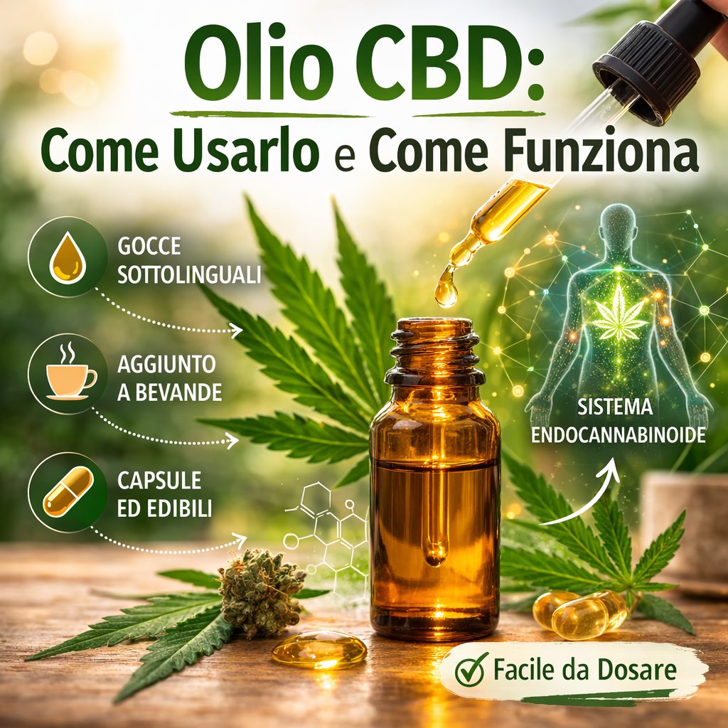 Olio CBD: Come Usarlo e Come Funziona