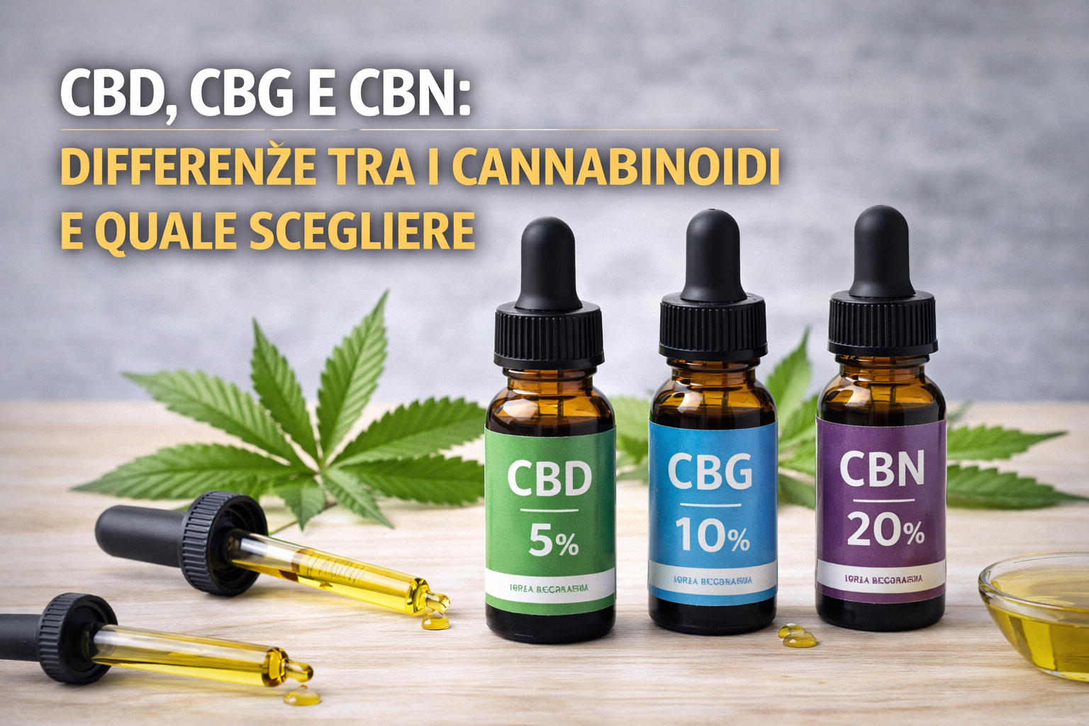 CBD, CBG e CBN: Differenze tra i cannabinoidi e quale scegliere