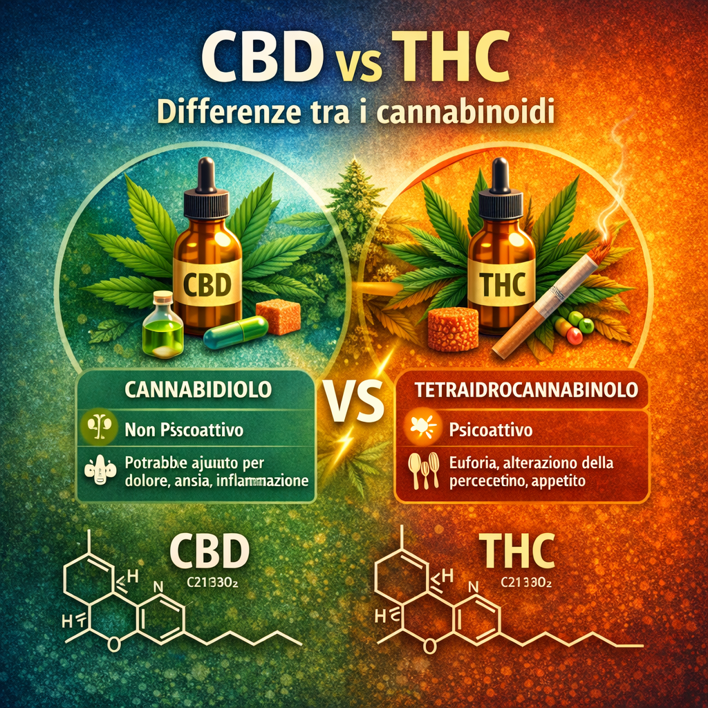 CBD vs THC: differenze tra i cannabinoidi